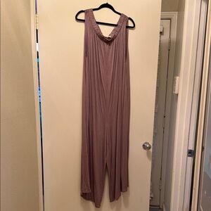Taupe Sleeveless Jumpsuit